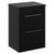 Napoli Matt Black 600mm Floor Standing Vanity Unit for Countertop Basins with 2 Drawers and Chrome Handles Left Hand View