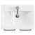 Napoli Matt Black 500mm Floor Standing Vanity Unit with 1 Tap Hole Basin and 2 Doors with Chrome Handles View from Top
