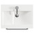Napoli Matt Black 500mm Floor Standing Vanity Unit with 1 Tap Hole Basin and 2 Drawers with Chrome Handles View from Top