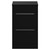 Napoli Matt Black 500mm Floor Standing Vanity Unit for Countertop Basins with 2 Drawers and Chrome Handles View from Front