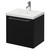 Napoli Matt Black 500mm Wall Mounted Vanity Unit with 1 Tap Hole Basin and Single Drawer with Chrome Handle Right Hand View