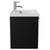 Napoli Matt Black 500mm Wall Mounted Vanity Unit with 1 Tap Hole Basin and Single Drawer with Chrome Handle View from Side