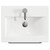 Napoli Matt Black 500mm Wall Mounted Vanity Unit with 1 Tap Hole Basin and Single Drawer with Chrome Handle View from Top