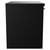 Napoli Matt Black 500mm Wall Mounted Vanity Unit for Countertop Basins with Single Drawer and Chrome Handle View from Side