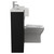 Napoli Combination Matt Black 1000mm Vanity Unit Toilet Suite with Left Hand Square Semi Recessed 1 Tap Hole Basin and 2 Doors with Chrome Handles View from Side