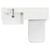 Napoli Combination Matt Black 1000mm Vanity Unit Toilet Suite with Left Hand Square Semi Recessed 1 Tap Hole Basin and 2 Doors with Chrome Handles View from Top