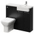 Napoli Combination Matt Black 1000mm Vanity Unit Toilet Suite with Right Hand Square Semi Recessed 1 Tap Hole Basin and 2 Doors with Chrome Handles Right Hand View
