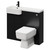 Napoli Combination Matt Black 1000mm Vanity Unit Toilet Suite with Left Hand Round Semi Recessed 1 Tap Hole Basin and 2 Doors with Matt Black Handles Right Hand View