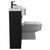 Napoli Combination Matt Black 1000mm Vanity Unit Toilet Suite with Left Hand Round Semi Recessed 1 Tap Hole Basin and 2 Doors with Gunmetal Grey Handles View from Side