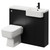 Napoli Combination Matt Black 1000mm Vanity Unit Toilet Suite with Right Hand Round Semi Recessed 1 Tap Hole Basin and 2 Doors with Matt Black Handles Right Hand View