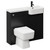 Napoli Combination Matt Black 1000mm Vanity Unit Toilet Suite with Right Hand Round Semi Recessed 1 Tap Hole Basin and 2 Doors with Matt Black Handles Left Hand View
