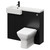 Napoli Combination Matt Black 1000mm Vanity Unit Toilet Suite with Left Hand Square Semi Recessed 1 Tap Hole Basin and 2 Doors with Matt Black Handles Right Hand View