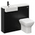 Napoli Combination Matt Black 1000mm Vanity Unit Toilet Suite with Left Hand Square Semi Recessed 1 Tap Hole Basin and 2 Doors with Matt Black Handles Left Hand View