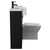 Napoli Combination Matt Black 1000mm Vanity Unit Toilet Suite with Left Hand Square Semi Recessed 1 Tap Hole Basin and 2 Doors with Matt Black Handles View from Side