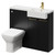 Napoli Combination Matt Black 1000mm Vanity Unit Toilet Suite with Right Hand Square Semi Recessed 1 Tap Hole Basin and 2 Doors with Brushed Brass Handles Right Hand View