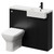 Napoli Combination Matt Black 1000mm Vanity Unit Toilet Suite with Right Hand Square Semi Recessed 1 Tap Hole Basin and 2 Doors with Matt Black Handles Right Hand View