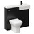 Napoli Combination Matt Black 1000mm Vanity Unit Toilet Suite with Right Hand Square Semi Recessed 1 Tap Hole Basin and 2 Doors with Matt Black Handles Left Hand View