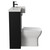 Napoli Combination Matt Black 1000mm Vanity Unit Toilet Suite with Right Hand Square Semi Recessed 1 Tap Hole Basin and 2 Doors with Matt Black Handles View from Side