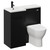 Napoli Combination Matt Black 900mm Vanity Unit Toilet Suite with Left Hand L Shaped 1 Tap Hole Round Basin and Single Door with Matt Black Handle Left Hand View