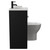 Napoli Combination Matt Black 900mm Vanity Unit Toilet Suite with Left Hand L Shaped 1 Tap Hole Round Basin and Single Door with Matt Black Handle View from Side