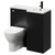 Napoli Combination Matt Black 900mm Vanity Unit Toilet Suite with Right Hand L Shaped 1 Tap Hole Round Basin and Single Door with Matt Black Handle Right Hand View