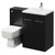Napoli Matt Black 1100mm Vanity Unit Toilet Suite with 1 Tap Hole Basin and 2 Doors with Chrome Handles Right Hand View
