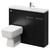 Napoli Combination Matt Black 1000mm Vanity Unit Toilet Suite with Slimline 1 Tap Hole Basin and 2 Doors with Chrome Handles Right Hand View
