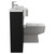 Napoli Combination Matt Black 1000mm Vanity Unit Toilet Suite with Left Hand Round Semi Recessed 1 Tap Hole Basin and 2 Doors with Chrome Handles View from Side