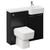 Napoli Combination Matt Black 1000mm Vanity Unit Toilet Suite with Right Hand Round Semi Recessed 1 Tap Hole Basin and 2 Doors with Chrome Handles Left Hand View
