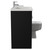Napoli Combination Matt Black 1100mm Vanity Unit Toilet Suite with Left Hand L Shaped 1 Tap Hole Basin and 2 Doors with Chrome Handles View from Side