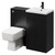 Napoli Matt Black 1000mm Vanity Unit Toilet Suite with 1 Tap Hole Basin and 2 Doors with Matt Black Handles Right Hand View