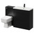 Napoli Matt Black 1300mm Vanity Unit Toilet Suite with 1 Tap Hole Basin and 2 Drawers with Matt Black Handles Right Hand View