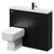 Napoli Combination Matt Black 1000mm Vanity Unit Toilet Suite with Slimline 1 Tap Hole Basin and 2 Doors with Matt Black Handles Right Hand View