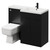 Napoli Combination Matt Black 1100mm Vanity Unit Toilet Suite with Right Hand L Shaped 1 Tap Hole Basin and 2 Doors with Matt Black Handles Right Hand View