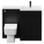 Napoli Combination Matt Black 1100mm Vanity Unit Toilet Suite with Right Hand L Shaped 1 Tap Hole Basin and 2 Doors with Matt Black Handles View from Front