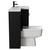 Napoli Combination Matt Black 1100mm Vanity Unit Toilet Suite with Right Hand L Shaped 1 Tap Hole Basin and 2 Doors with Matt Black Handles View from Side
