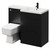 Napoli Combination Matt Black 1100mm Vanity Unit Toilet Suite with Right Hand L Shaped 1 Tap Hole Basin and 2 Drawers with Matt Black Handles Right Hand View