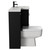 Napoli Combination Matt Black 1100mm Vanity Unit Toilet Suite with Right Hand L Shaped 1 Tap Hole Basin and 2 Drawers with Matt Black Handles View from Side