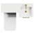 Napoli Combination Matt Black 900mm Vanity Unit Toilet Suite with Right Hand L Shaped 1 Tap Hole Basin and Single Door with Brushed Brass Handle View from Top