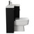 Napoli Combination Matt Black 1100mm Vanity Unit Toilet Suite with Right Hand L Shaped 1 Tap Hole Basin and 2 Doors with Gunmetal Grey Handles View from Side