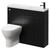 Napoli Combination Matt Black 1000mm Vanity Unit Toilet Suite with Slimline 1 Tap Hole Round Basin and 2 Doors with Gunmetal Grey Handles Right Hand View