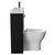 Napoli Combination Matt Black 1000mm Vanity Unit Toilet Suite with Slimline 1 Tap Hole Round Basin and 2 Doors with Gunmetal Grey Handles View from Side