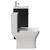 Napoli Matt Black 400mm Vanity Unit and Toilet Suite including Kingston Rimless Close Coupled Toilet and Floor Standing Vanity Unit with Single Door and Chrome Handle View from Side
