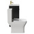 Napoli Matt Black 400mm Vanity Unit and Toilet Suite including Kingston Rimless Close Coupled Toilet and Floor Standing Vanity Unit with Single Door and Brushed Brass Handle View from Side