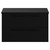 Napoli 390 Matt Black 800mm Wall Mounted Vanity Unit for Countertop Basins with 2 Drawers and Matt Black Handles View from Front