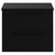 Napoli 390 Matt Black 600mm Wall Mounted Vanity Unit for Countertop Basins with 2 Drawers and Matt Black Handles View from Front