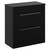 Napoli 390 Matt Black 800mm Floor Standing Vanity Unit for Countertop Basins with 2 Drawers and Chrome Handles Left Hand View