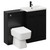 Napoli 390 Colore Matt Black 1100mm Vanity Unit Toilet Suite with 1 Tap Hole Glide Basin and 2 Doors with Matt Black Handles Left Hand View