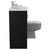 Napoli 390 Combination Matt Black 1100mm Vanity Unit Toilet Suite with Left Hand L Shaped 1 Tap Hole Basin and 2 Doors with Chrome Handles View from Side