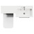 Napoli 390 Combination Matt Black 1100mm Vanity Unit Toilet Suite with Right Hand L Shaped 1 Tap Hole Basin and 2 Drawers with Chrome Handles View from Top